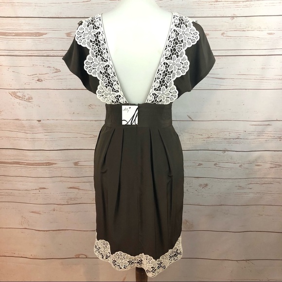 NWT Milly Crochet Lace Silk Cottagecore Dress - Picture 8 of 12